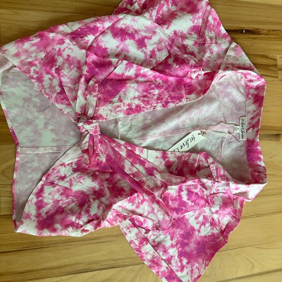 NWT- For Love and Lemons Devon Pink Tie-Dye Kimono Top - Picture 2 of 5